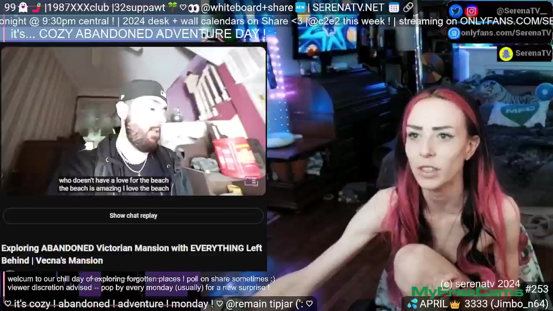 Gallery image thumbnail from serenatv's myfreecams stream on, 04/22/2024, 20:33 image 3 of 20