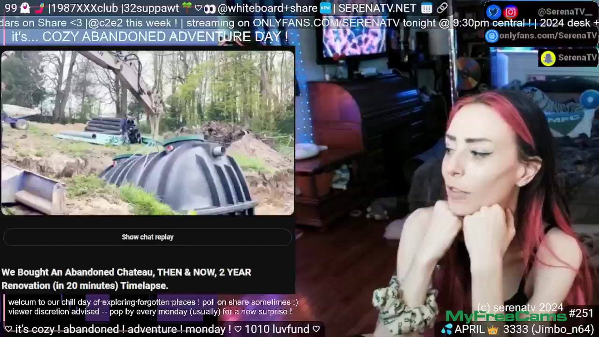 Gallery image thumbnail from serenatv's myfreecams stream on, 04/22/2024, 20:33 image 14 of 20