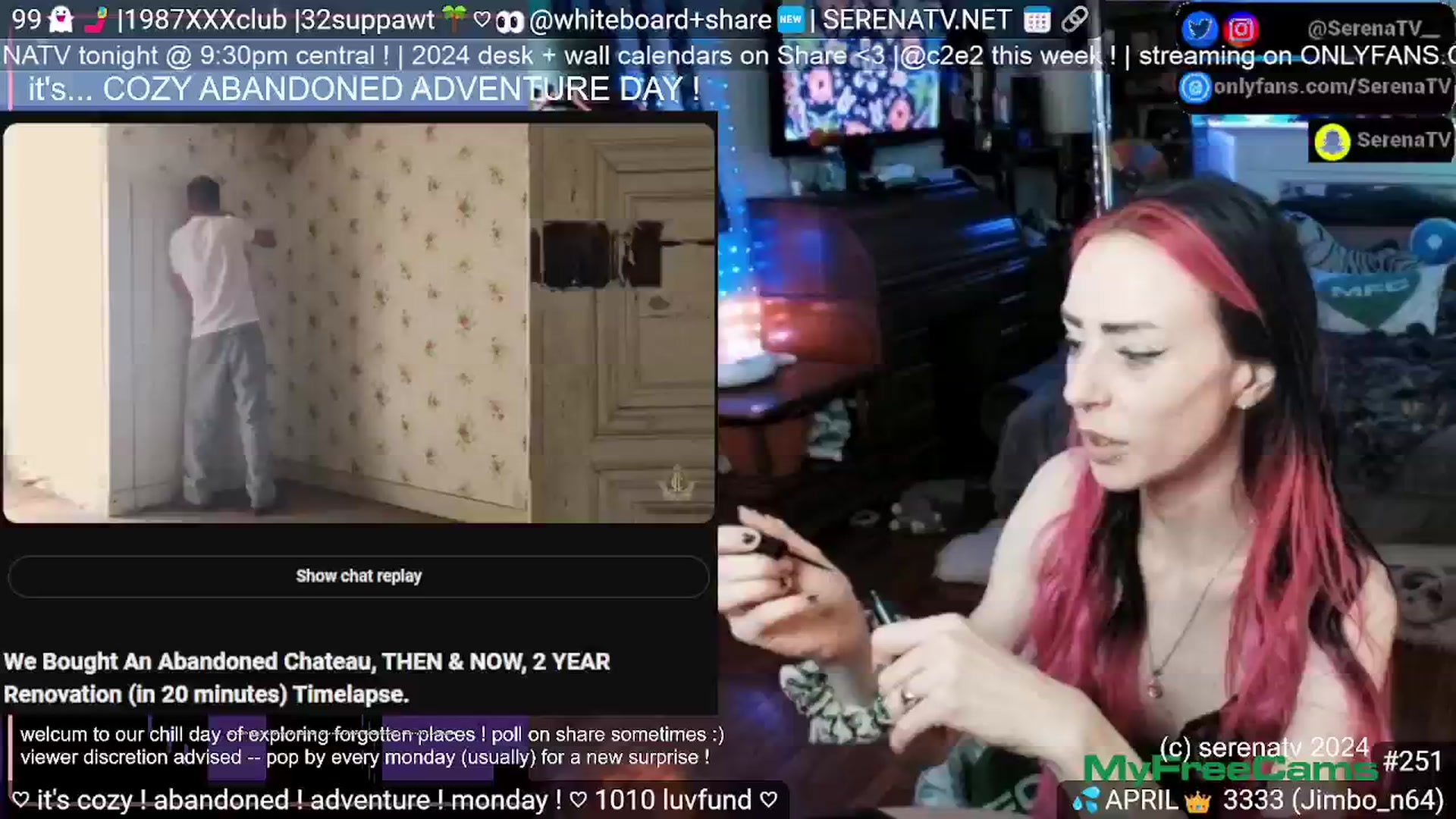 Gallery image thumbnail from serenatv's myfreecams stream on, 04/22/2024, 20:33 image 12 of 20