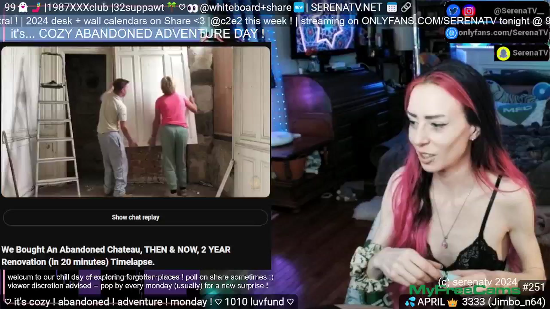 Gallery image thumbnail from serenatv's myfreecams stream on, 04/22/2024, 20:33 image 13 of 20