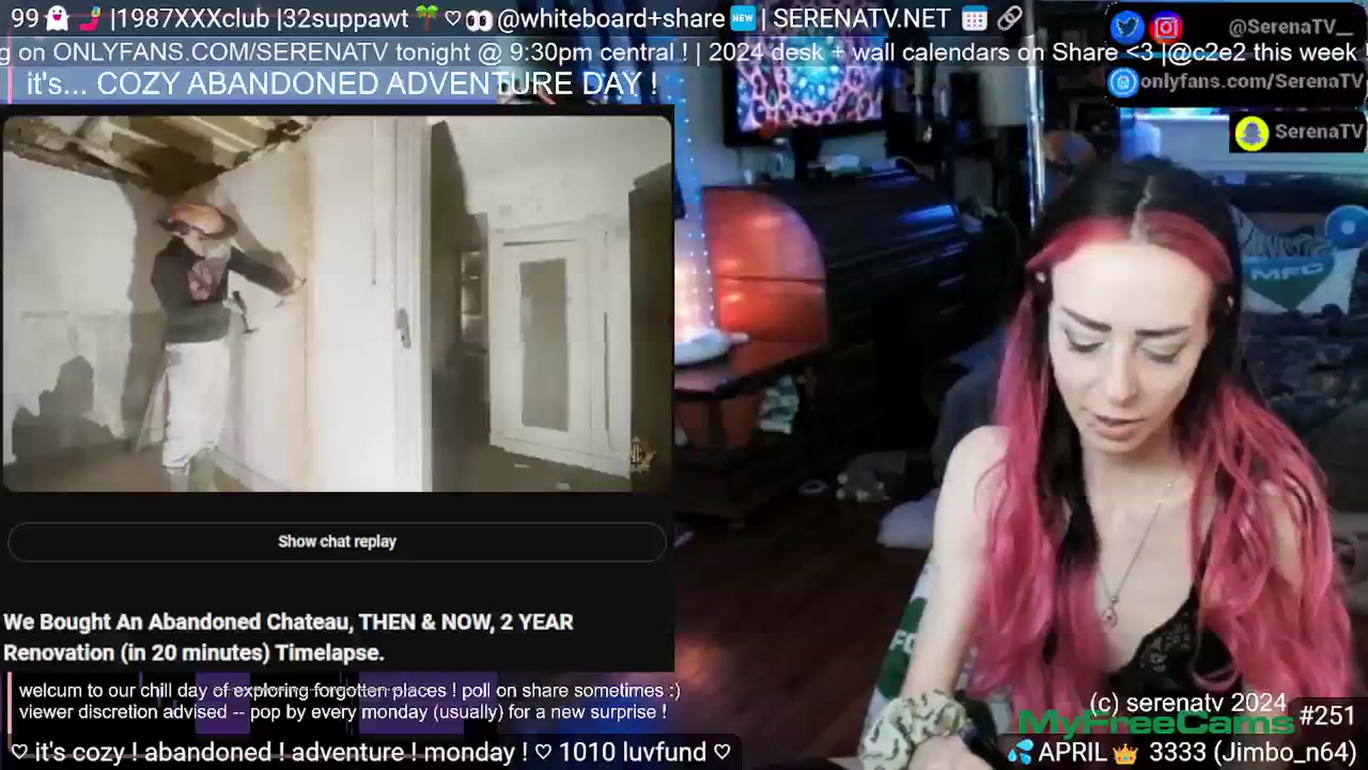 Gallery image thumbnail from serenatv's myfreecams stream on, 04/22/2024, 20:33 image 11 of 20