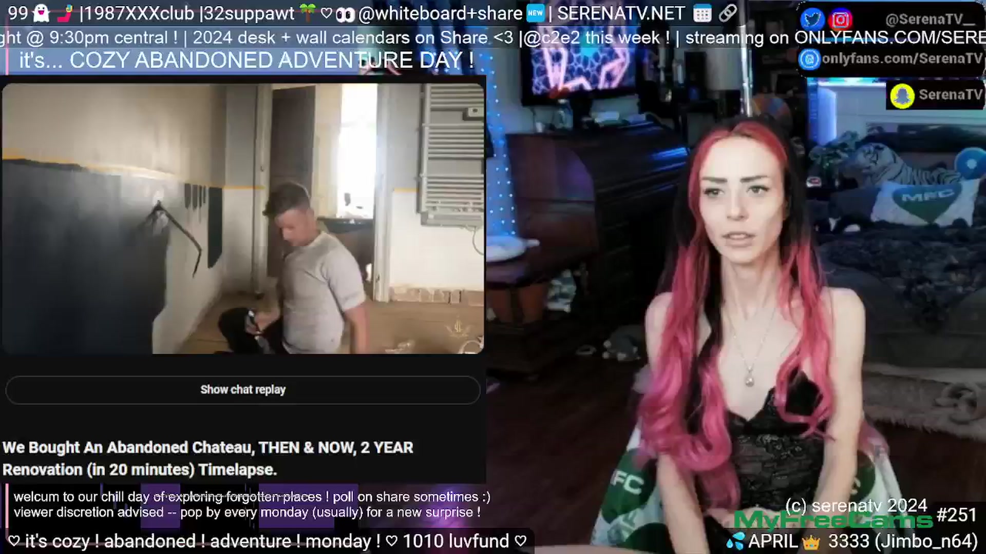 Gallery image thumbnail from serenatv's myfreecams stream on, 04/22/2024, 20:33 image 17 of 20