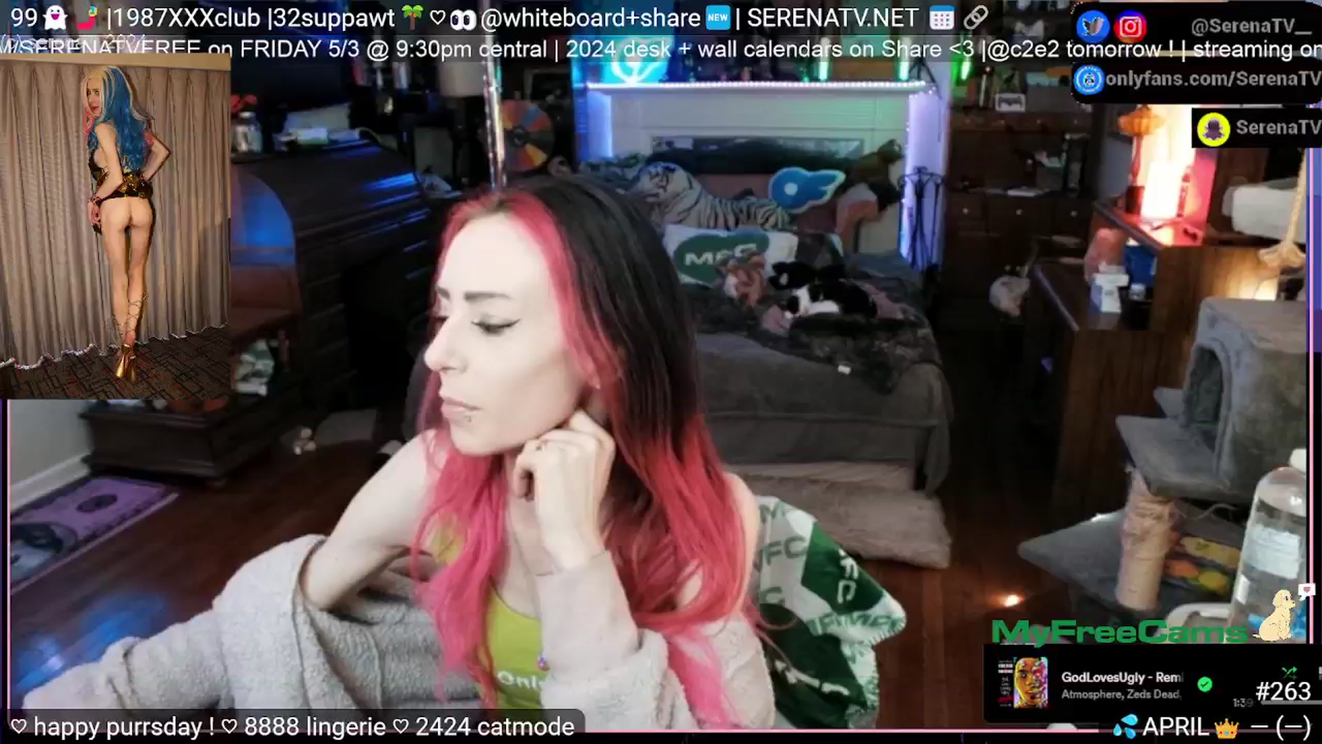 Gallery image thumbnail from serenatv's myfreecams stream on, 04/25/2024, 20:32 image 17 of 20