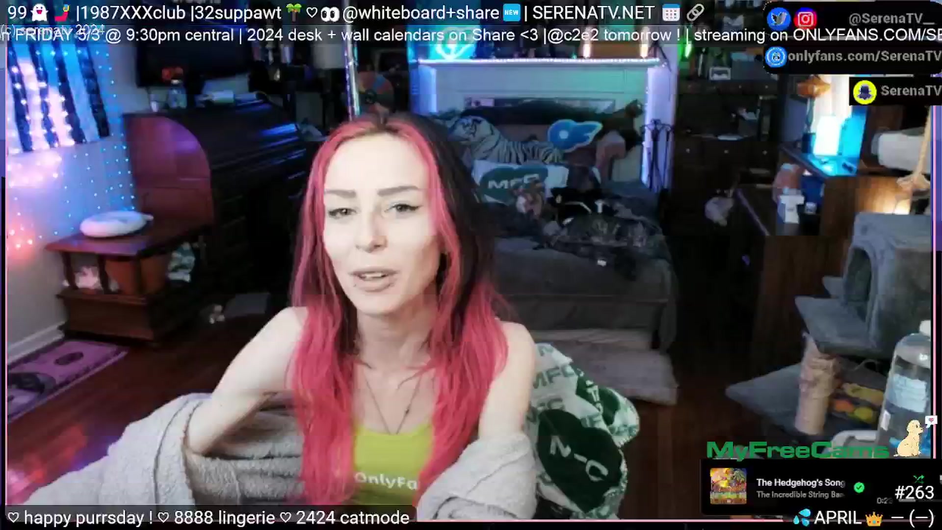 Gallery image thumbnail from serenatv's myfreecams stream on, 04/25/2024, 20:32 image 1 of 20