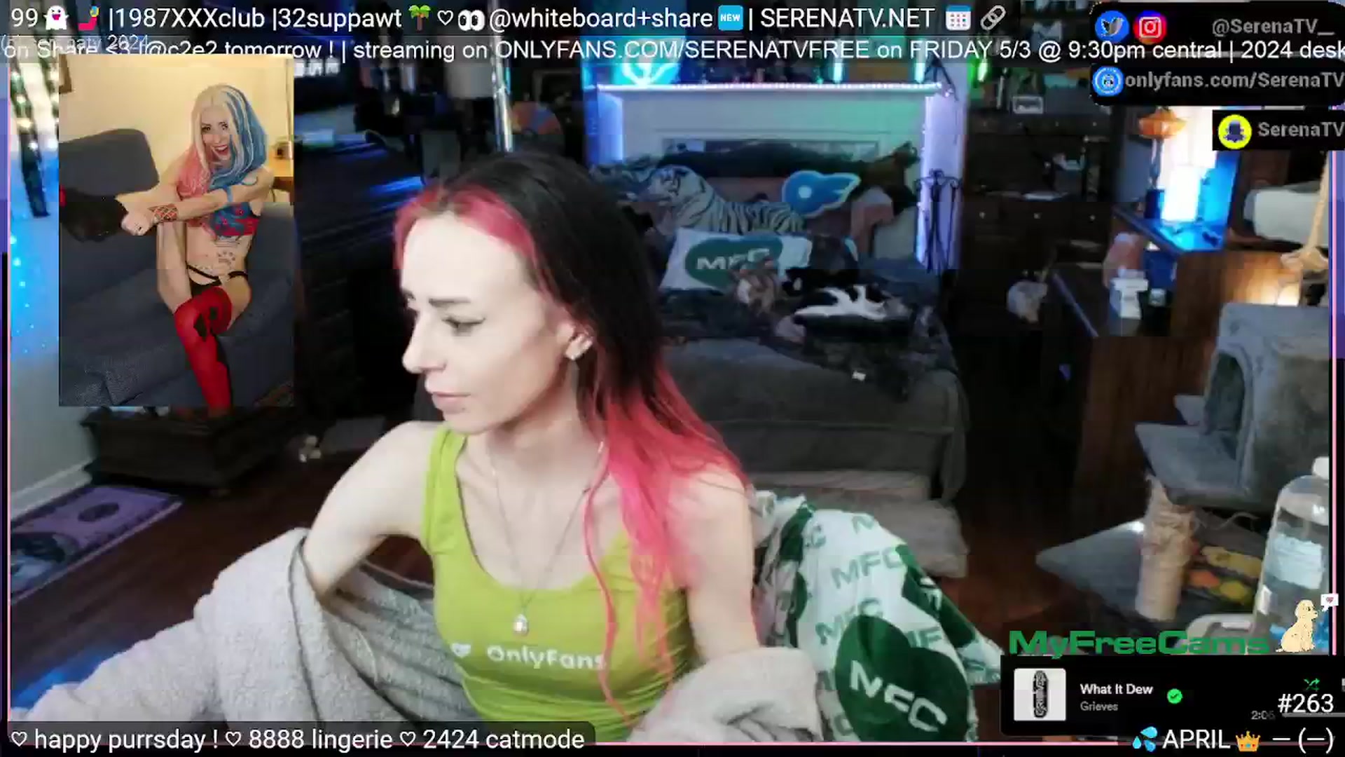 Gallery image thumbnail from serenatv's myfreecams stream on, 04/25/2024, 20:32 image 10 of 20