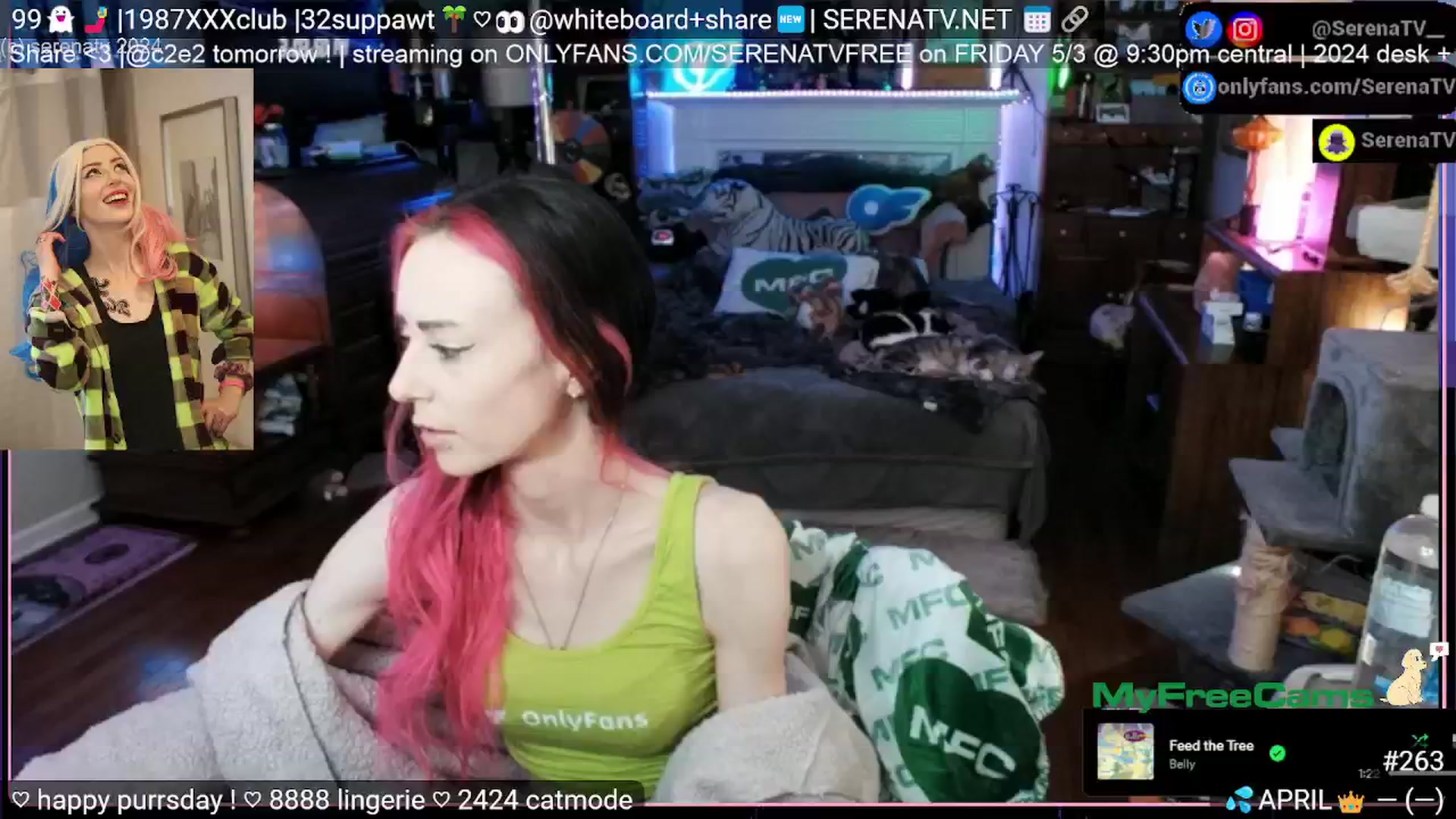Gallery image thumbnail from serenatv's myfreecams stream on, 04/25/2024, 20:32 image 8 of 20