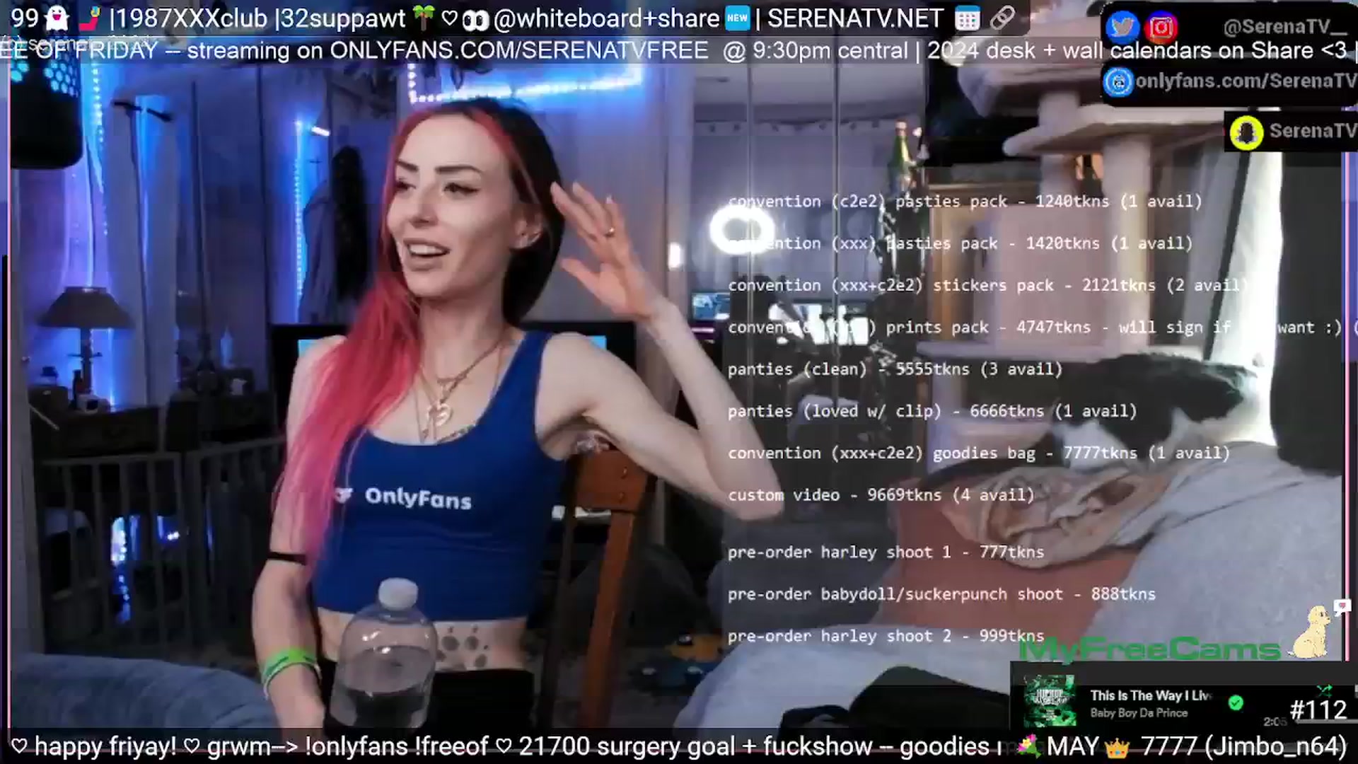 Gallery image thumbnail from serenatv's myfreecams stream on, 05/03/2024, 20:13 image 16 of 20