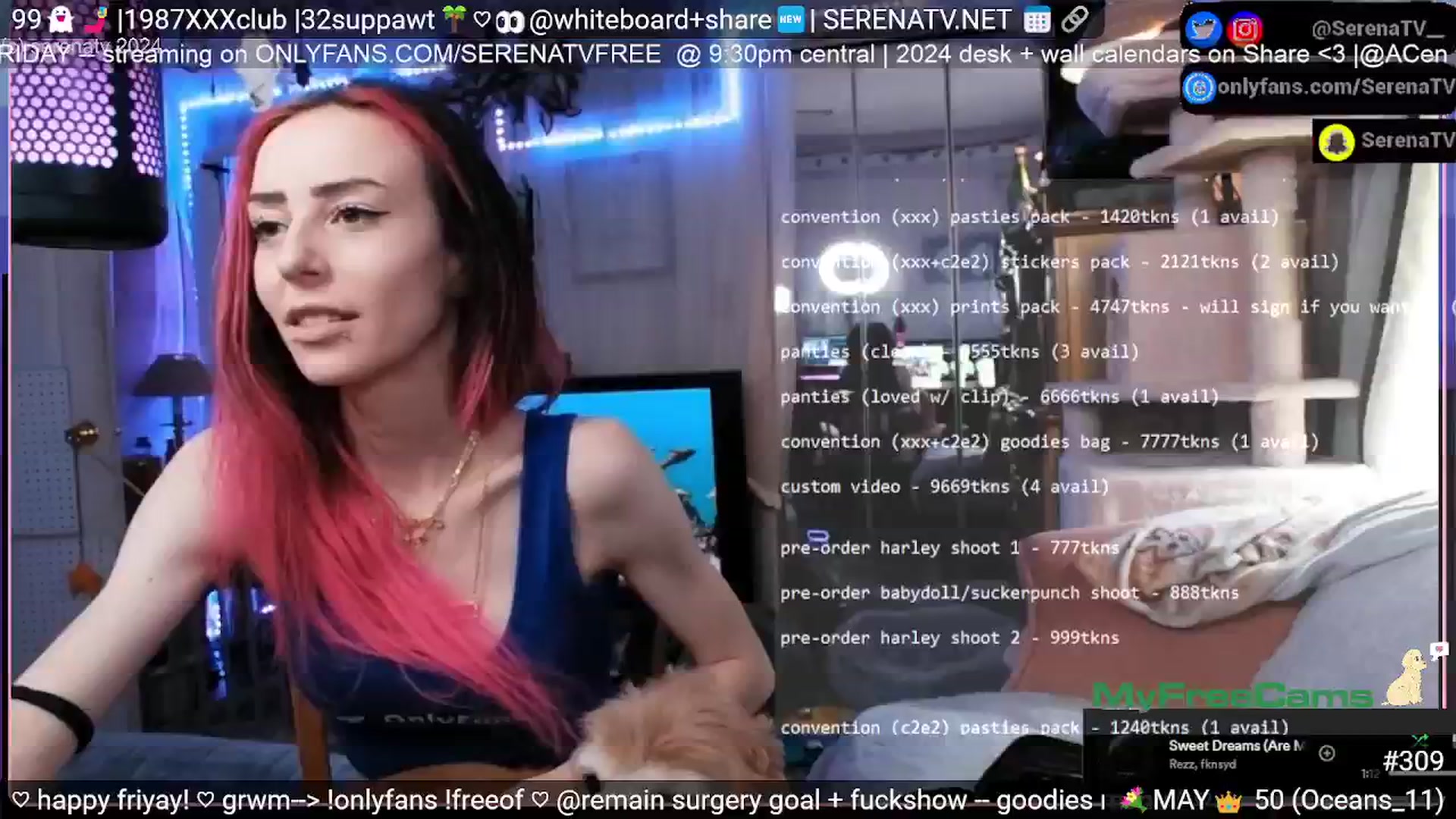 Gallery image thumbnail from serenatv's myfreecams stream on, 05/03/2024, 20:13 image 5 of 20