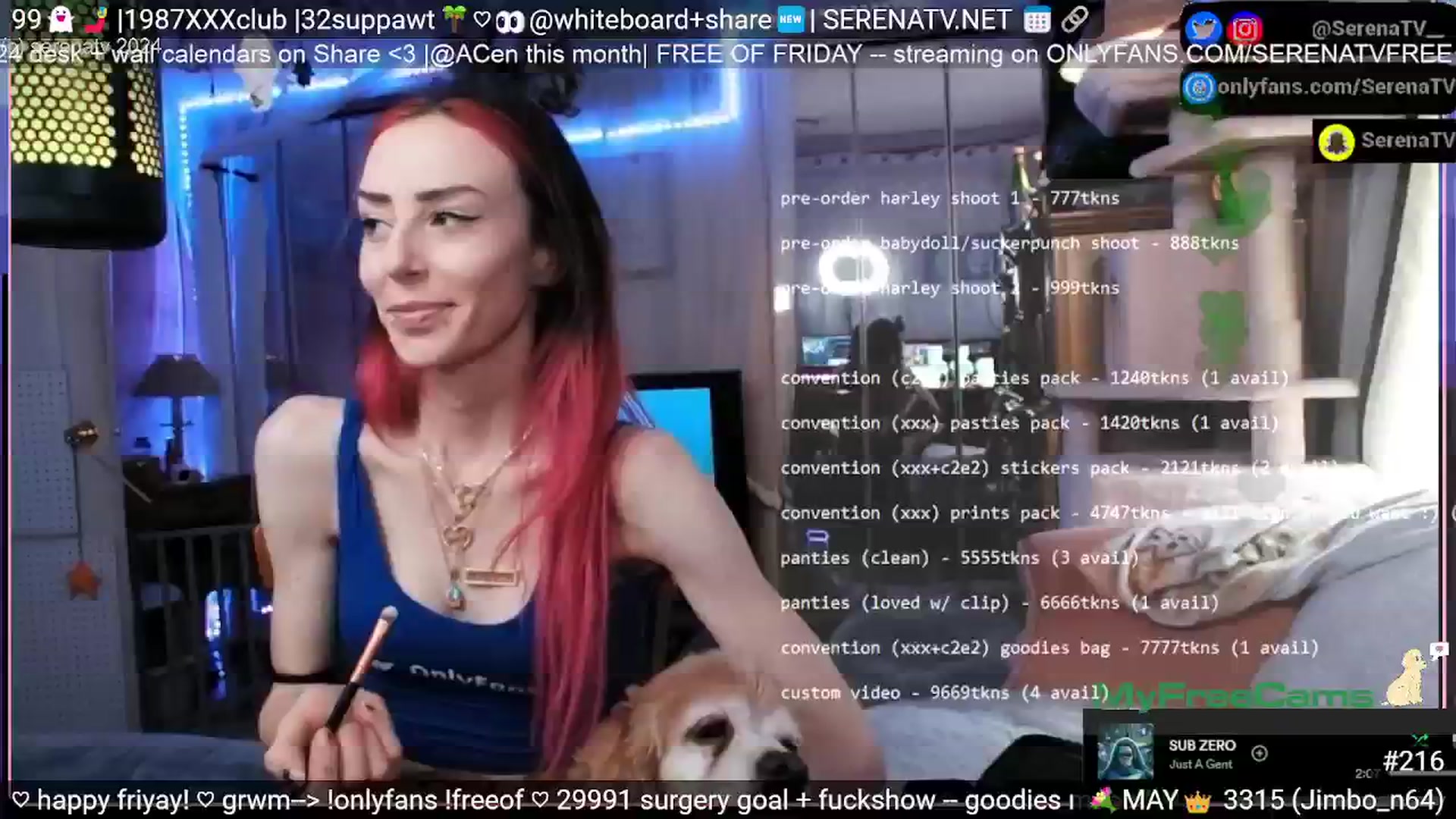 Gallery image thumbnail from serenatv's myfreecams stream on, 05/03/2024, 20:13 image 6 of 20