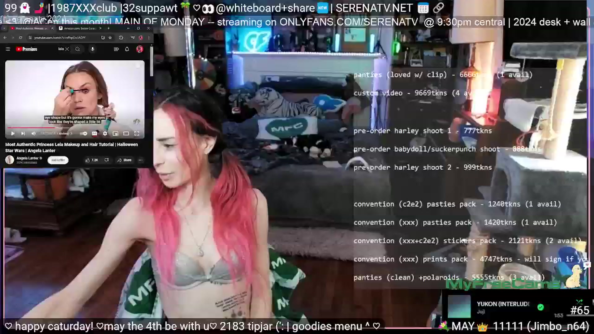 Gallery image thumbnail from serenatv's myfreecams stream on, 05/04/2024, 20:04 image 19 of 20
