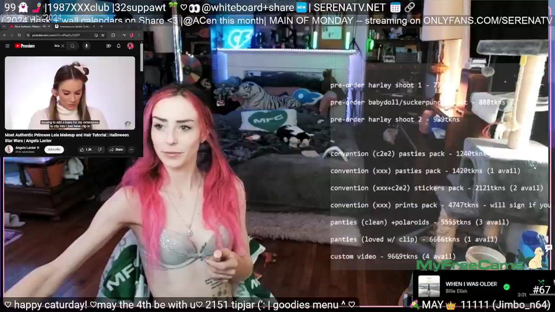 Gallery image thumbnail from serenatv's myfreecams stream on, 05/04/2024, 20:47 image 2 of 20