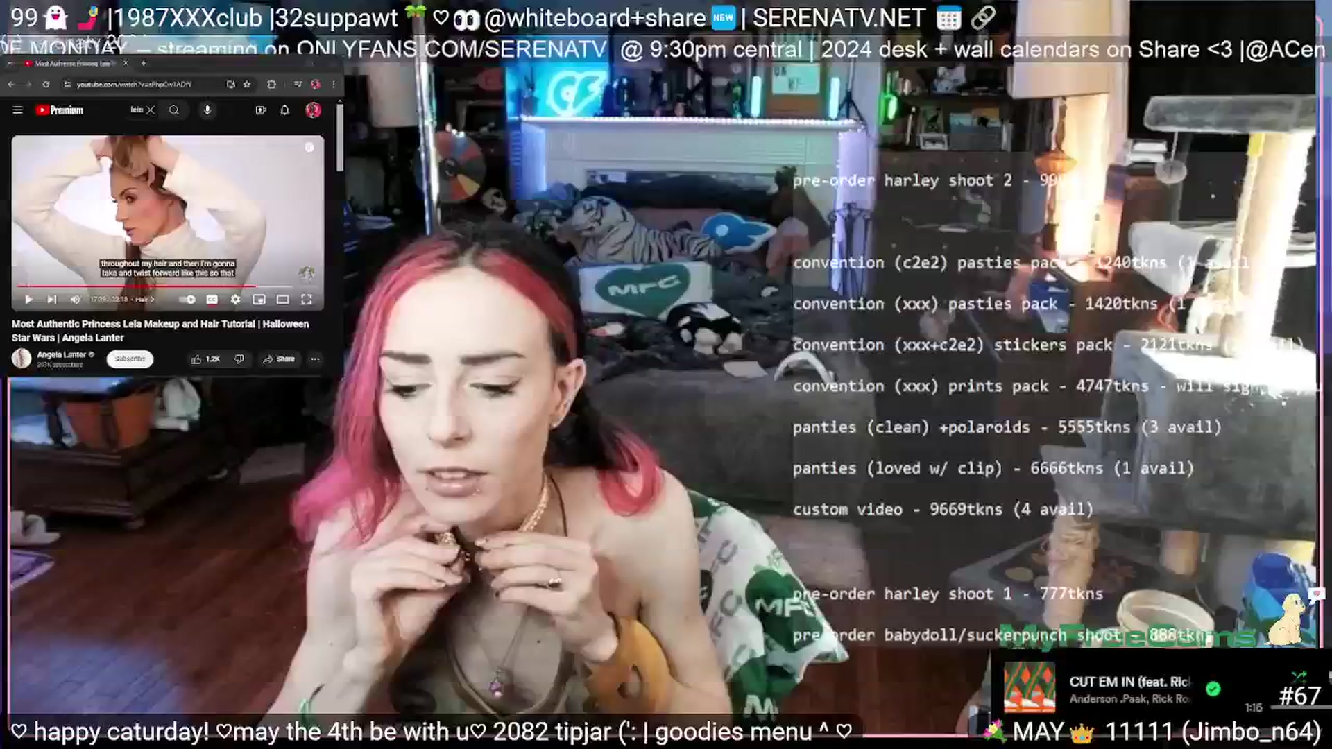 Gallery image thumbnail from serenatv's myfreecams stream on, 05/04/2024, 20:47 image 7 of 20