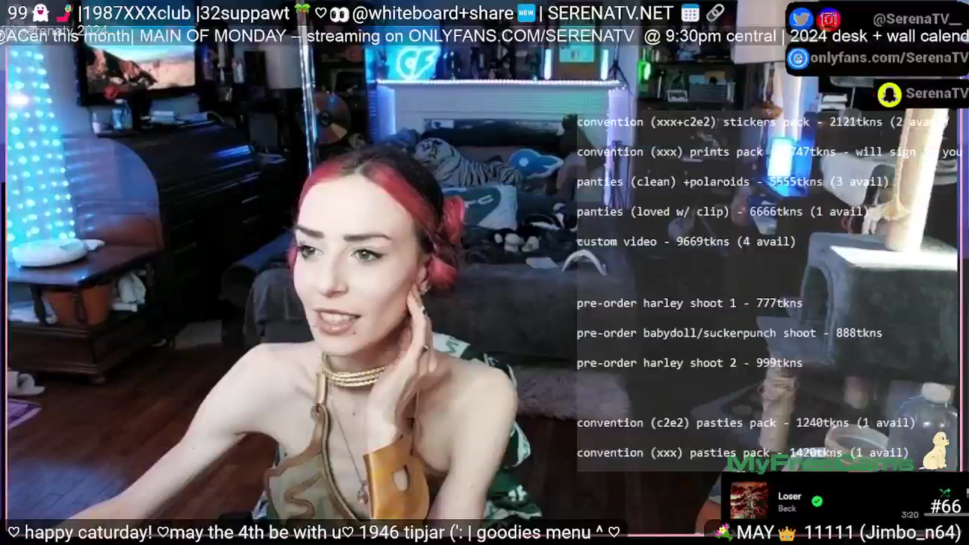 Gallery image thumbnail from serenatv's myfreecams stream on, 05/04/2024, 20:47 image 20 of 20