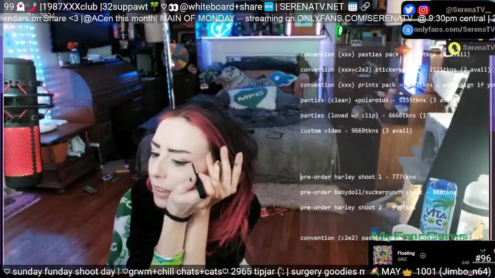 Gallery image thumbnail from serenatv's myfreecams stream on, 05/05/2024, 20:06 image 12 of 20