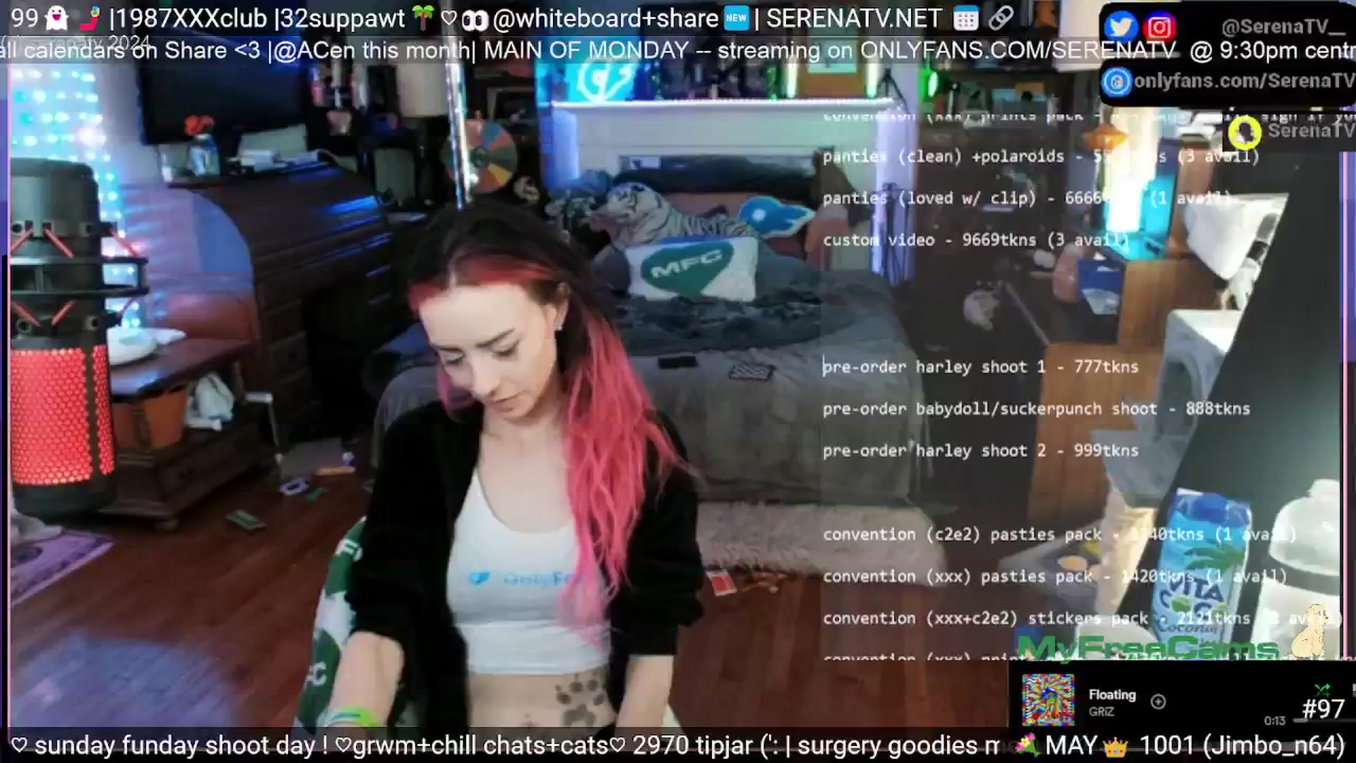 Gallery image thumbnail from serenatv's myfreecams stream on, 05/05/2024, 20:06 image 8 of 20
