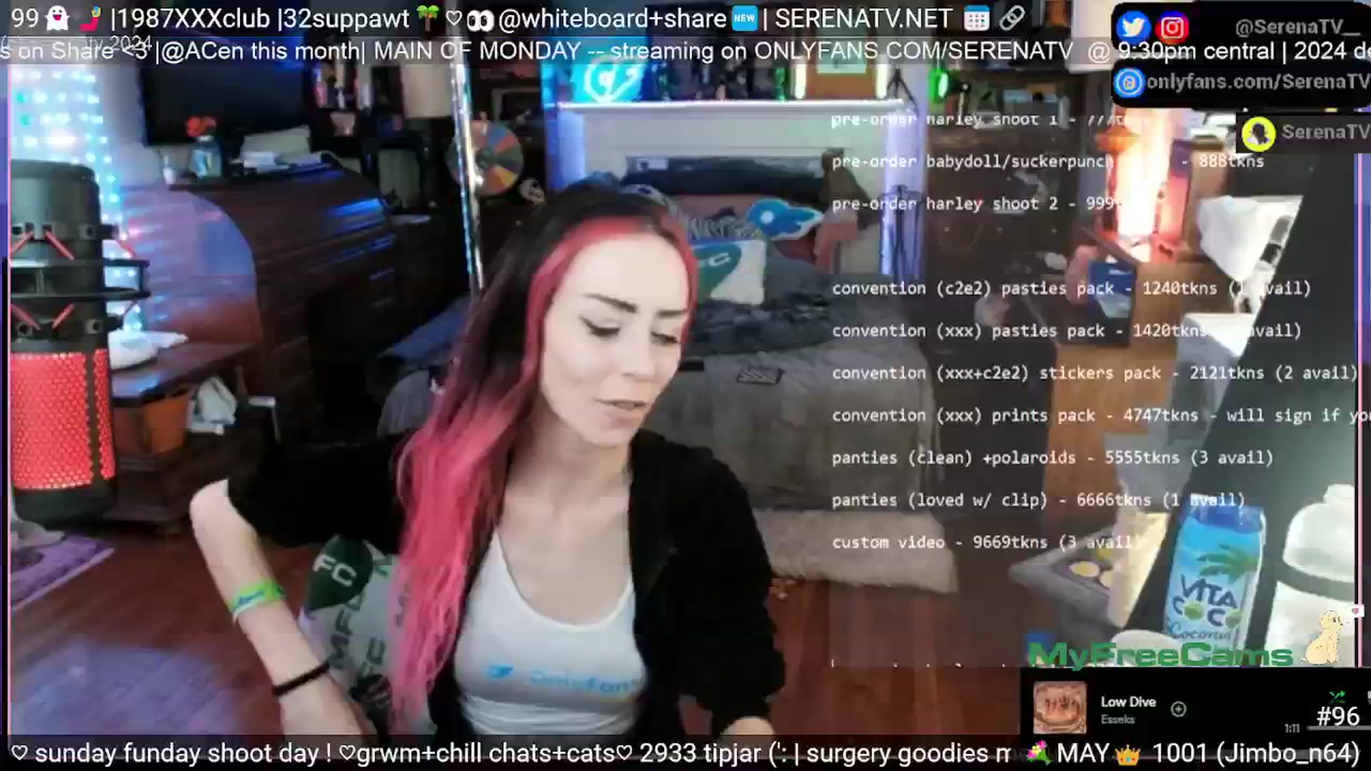Gallery image thumbnail from serenatv's myfreecams stream on, 05/05/2024, 20:06 image 18 of 20