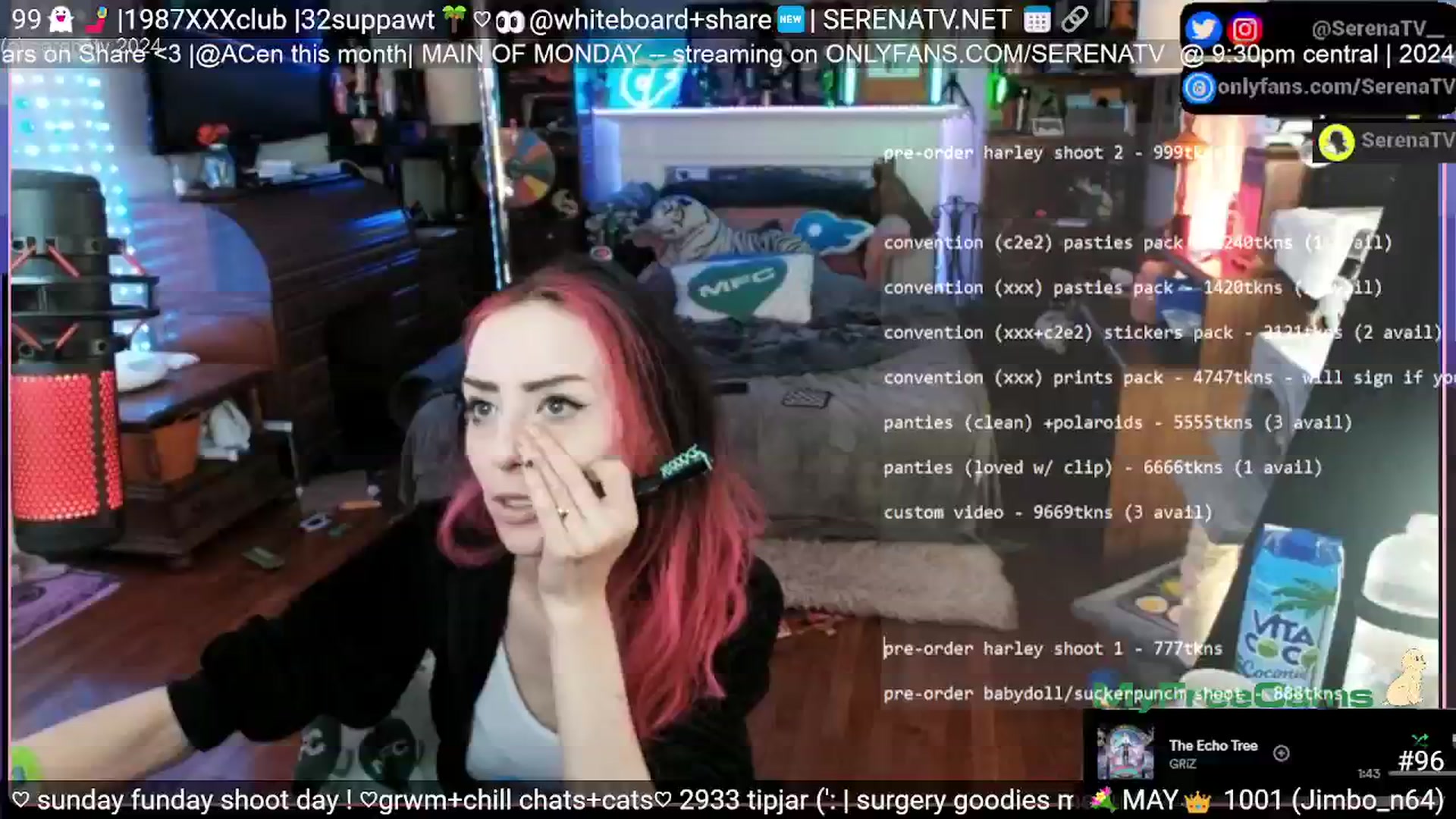 Gallery image thumbnail from serenatv's myfreecams stream on, 05/05/2024, 20:06 image 16 of 20