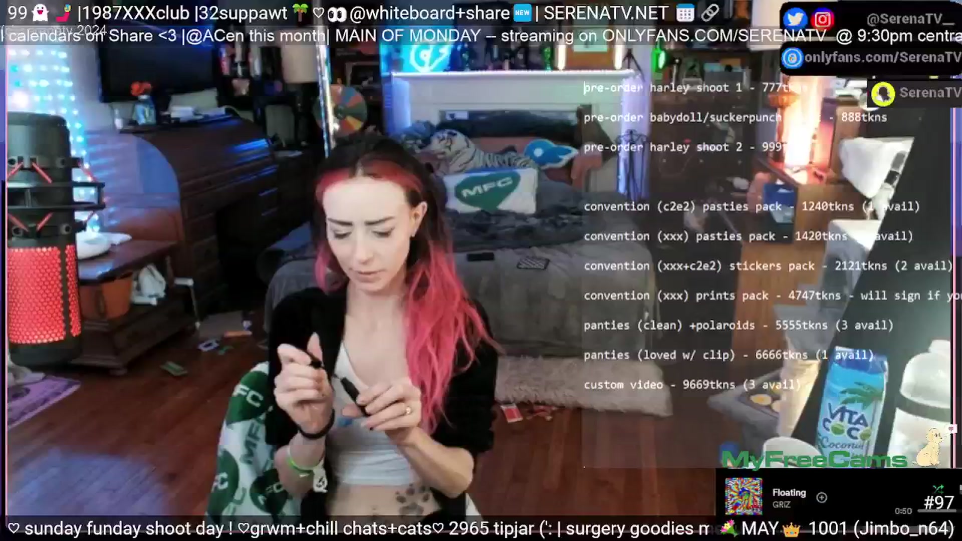 Gallery image thumbnail from serenatv's myfreecams stream on, 05/05/2024, 20:06 image 9 of 20