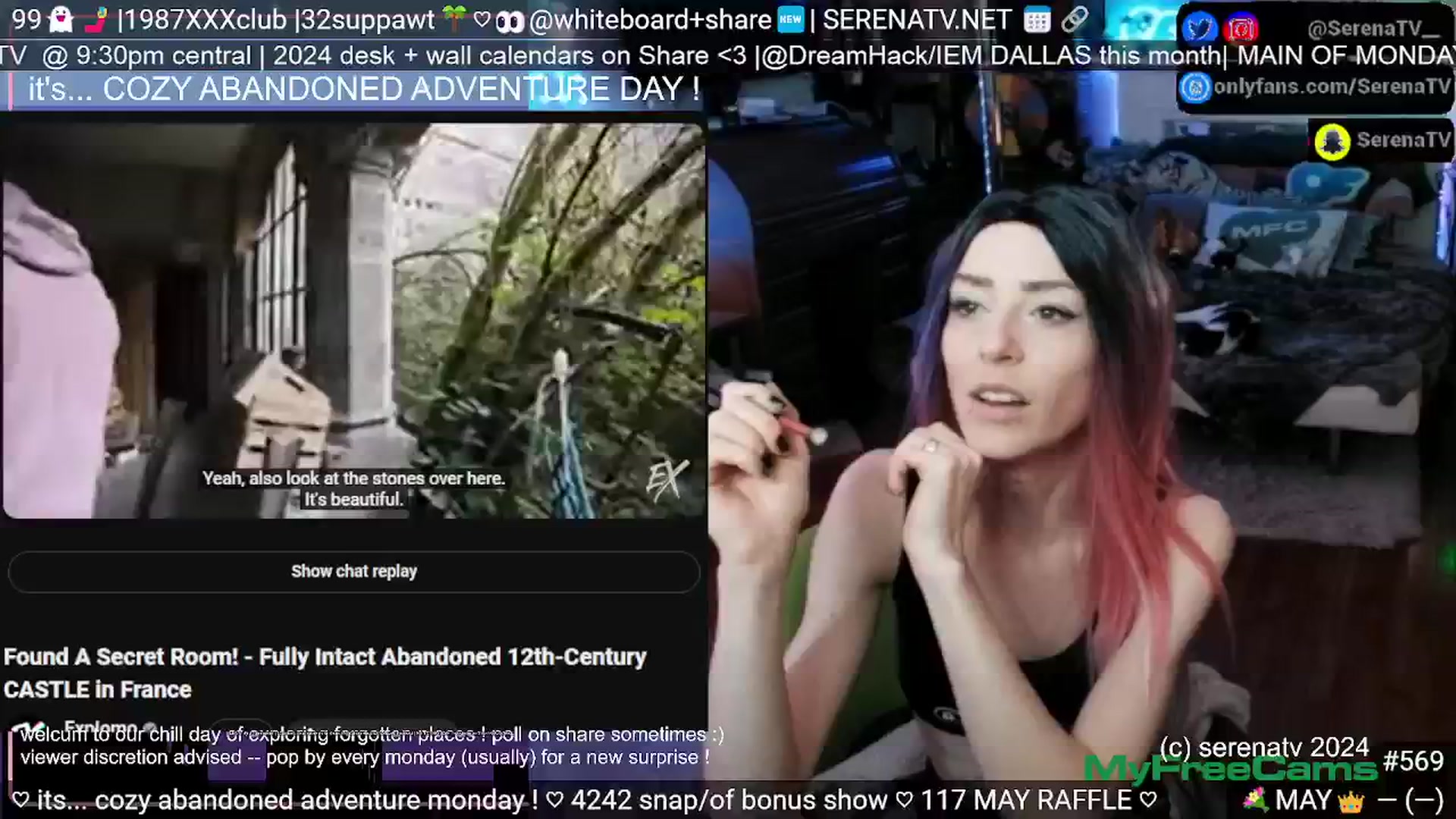 Gallery image thumbnail from serenatv's myfreecams stream on, 05/20/2024, 21:04 image 8 of 20