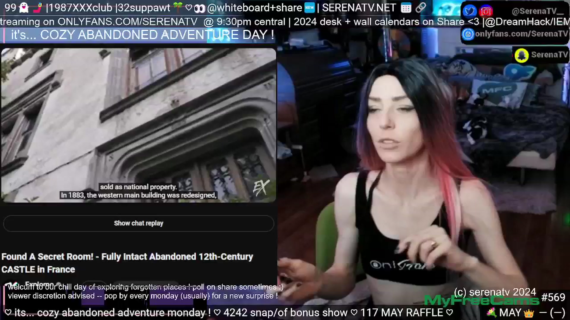 Gallery image thumbnail from serenatv's myfreecams stream on, 05/20/2024, 21:04 image 7 of 20