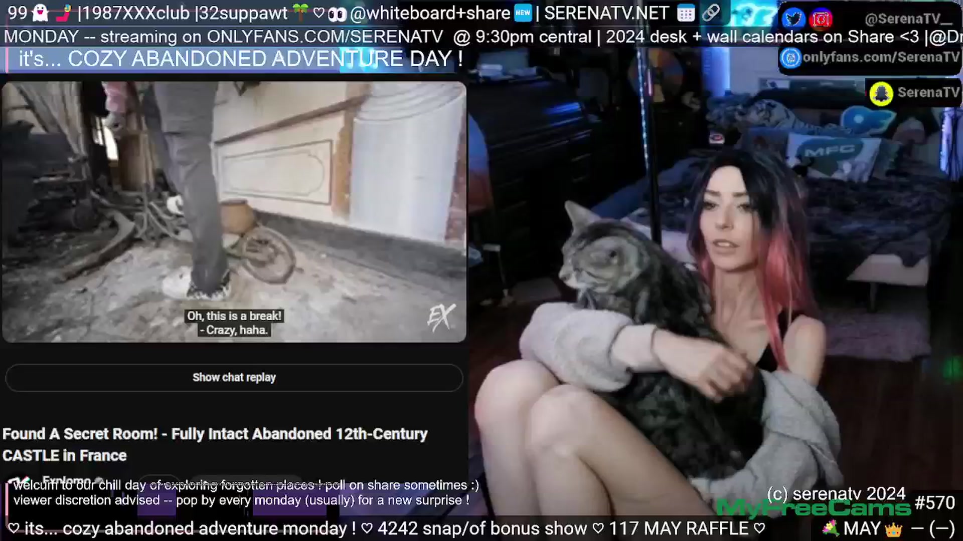 Gallery image thumbnail from serenatv's myfreecams stream on, 05/20/2024, 21:04 image 15 of 20