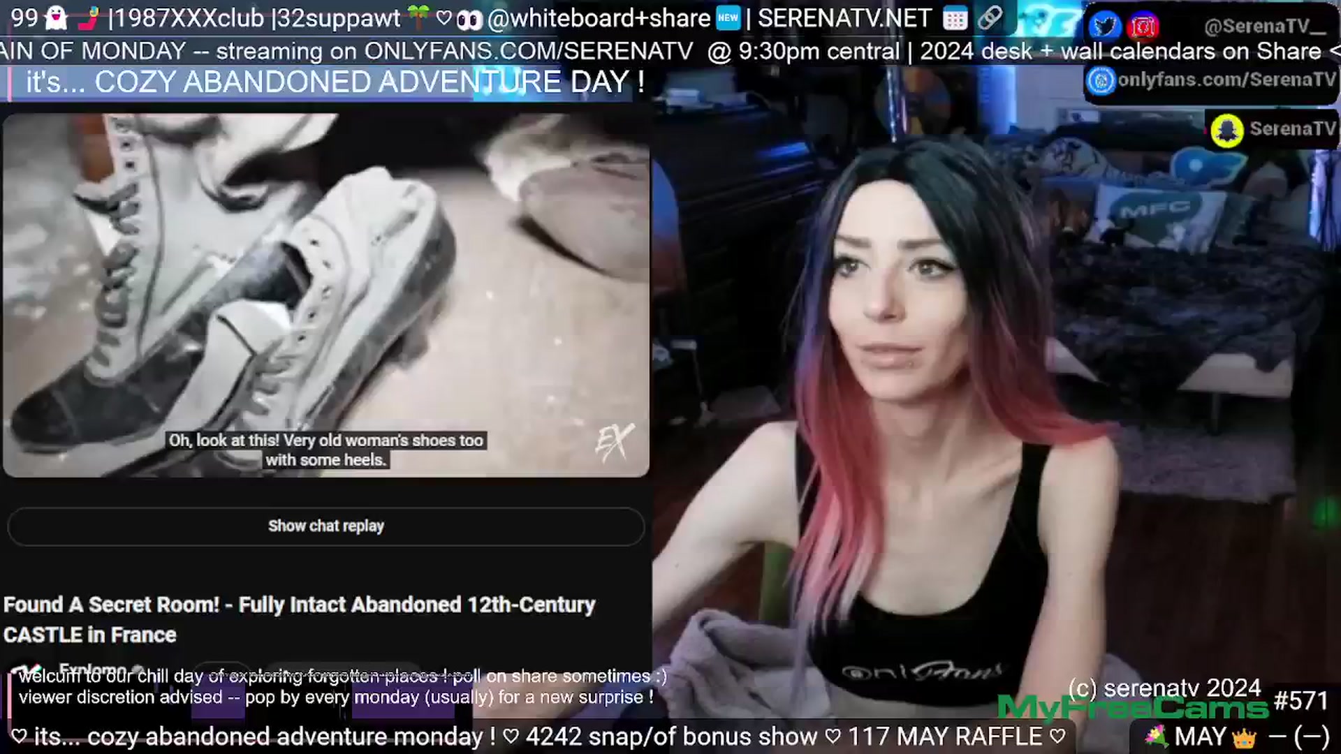 Gallery image thumbnail from serenatv's myfreecams stream on, 05/20/2024, 21:04 image 19 of 20