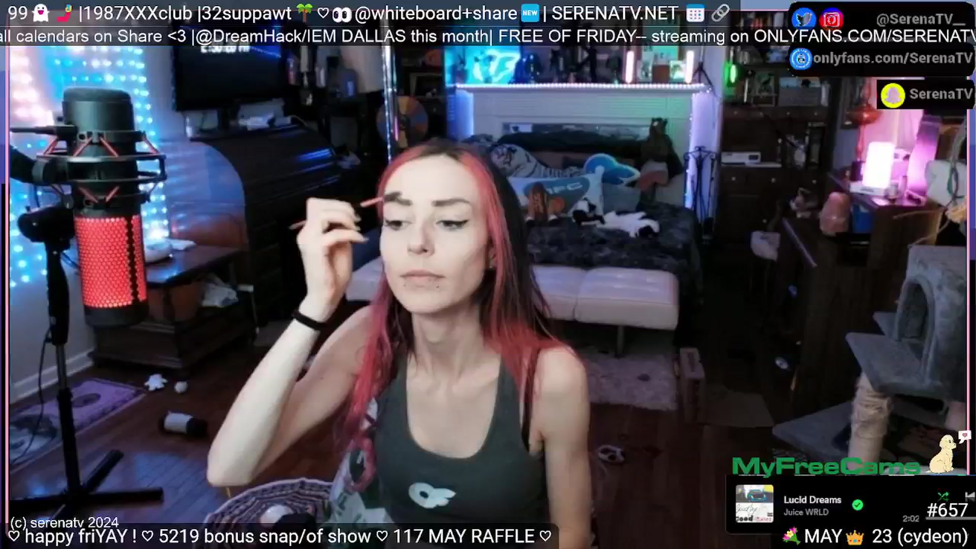 Gallery image thumbnail from serenatv's myfreecams stream on, 05/24/2024, 20:35 image 5 of 20