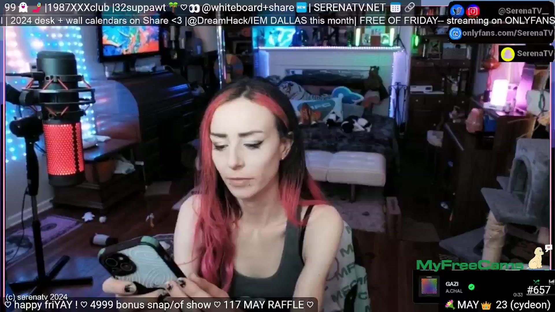 Gallery image thumbnail from serenatv's myfreecams stream on, 05/24/2024, 20:35 image 18 of 20