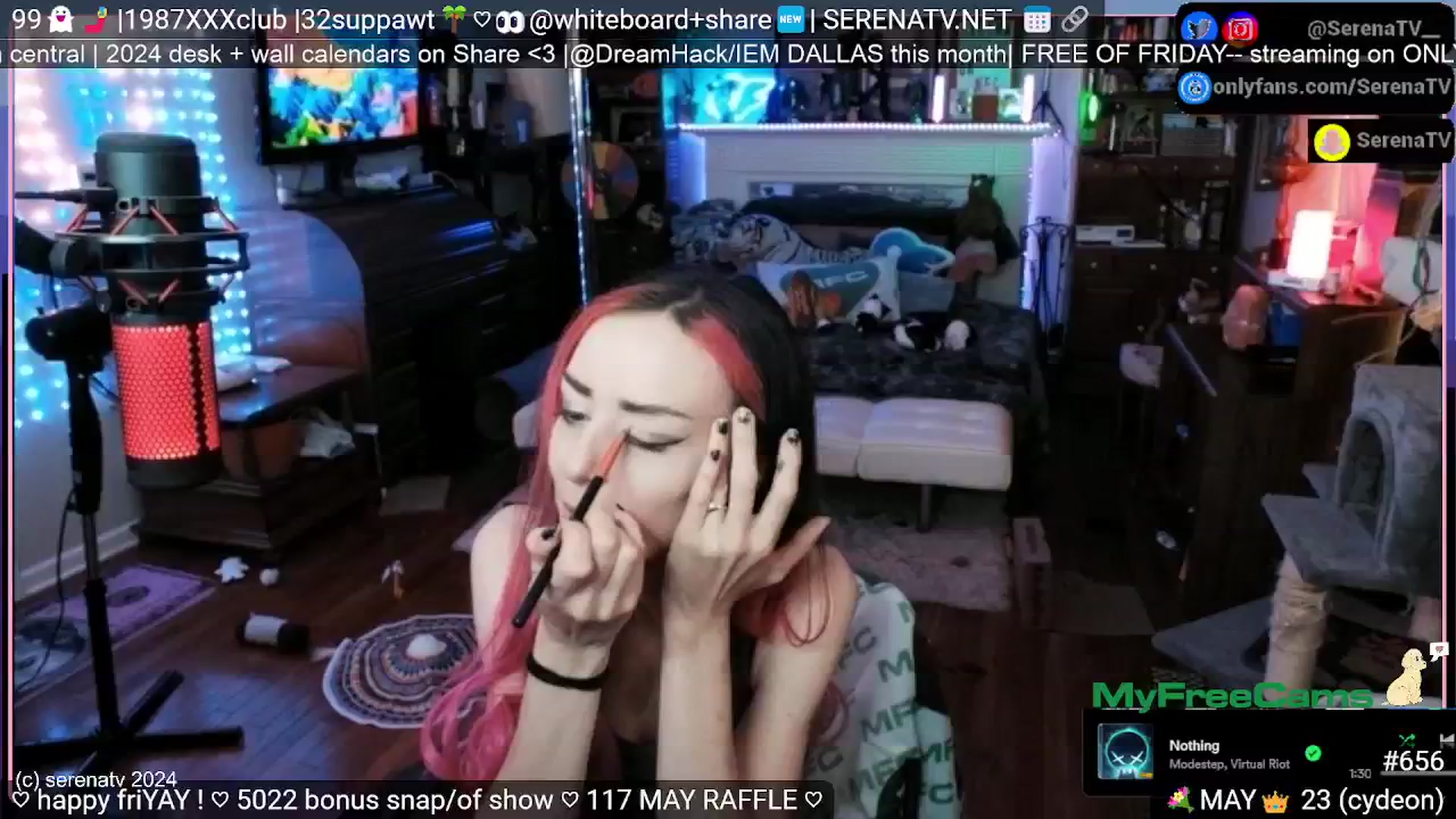 Gallery image thumbnail from serenatv's myfreecams stream on, 05/24/2024, 20:35 image 13 of 20