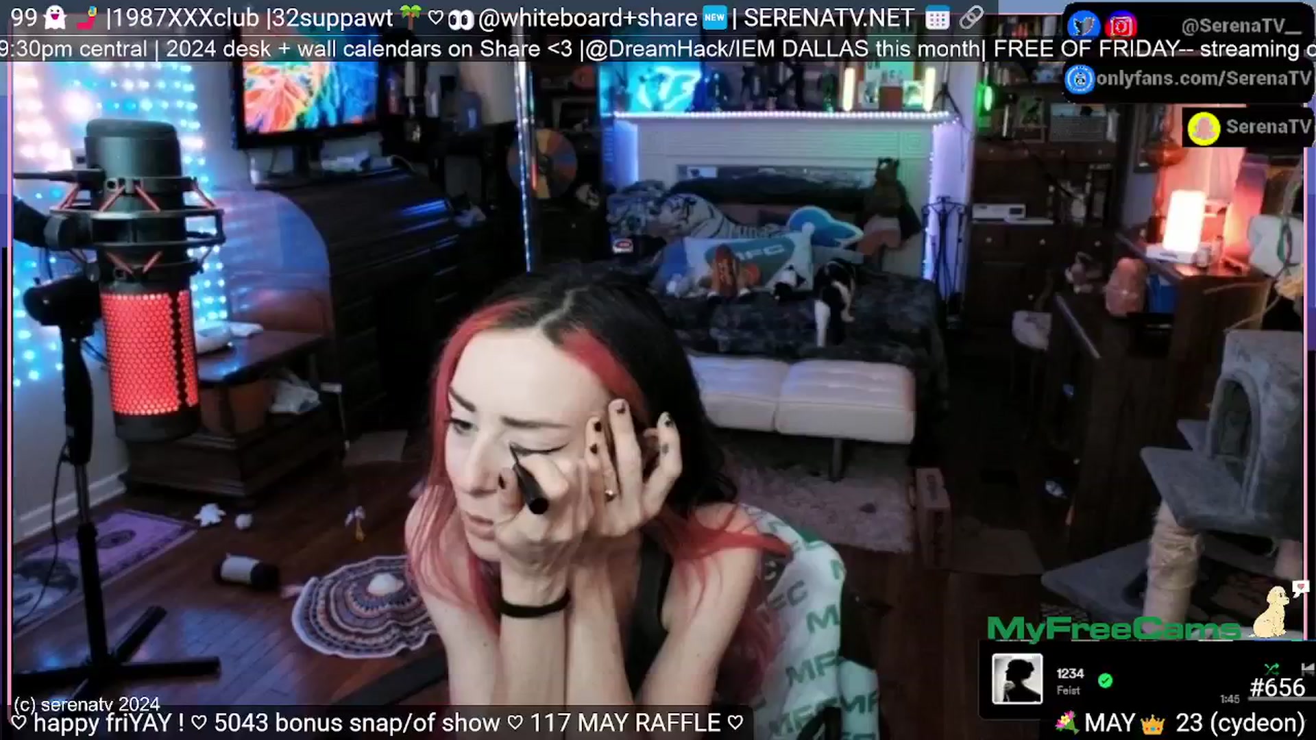 Gallery image thumbnail from serenatv's myfreecams stream on, 05/24/2024, 20:35 image 8 of 20