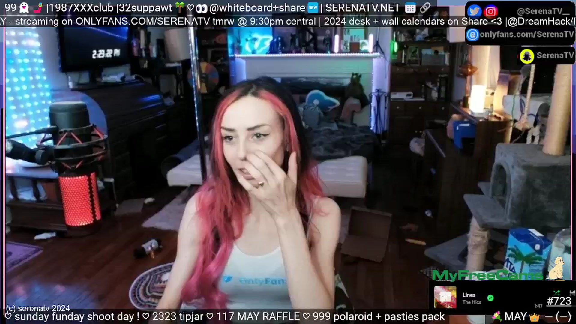 Gallery image thumbnail from serenatv's myfreecams stream on, 05/26/2024, 20:05 image 5 of 20