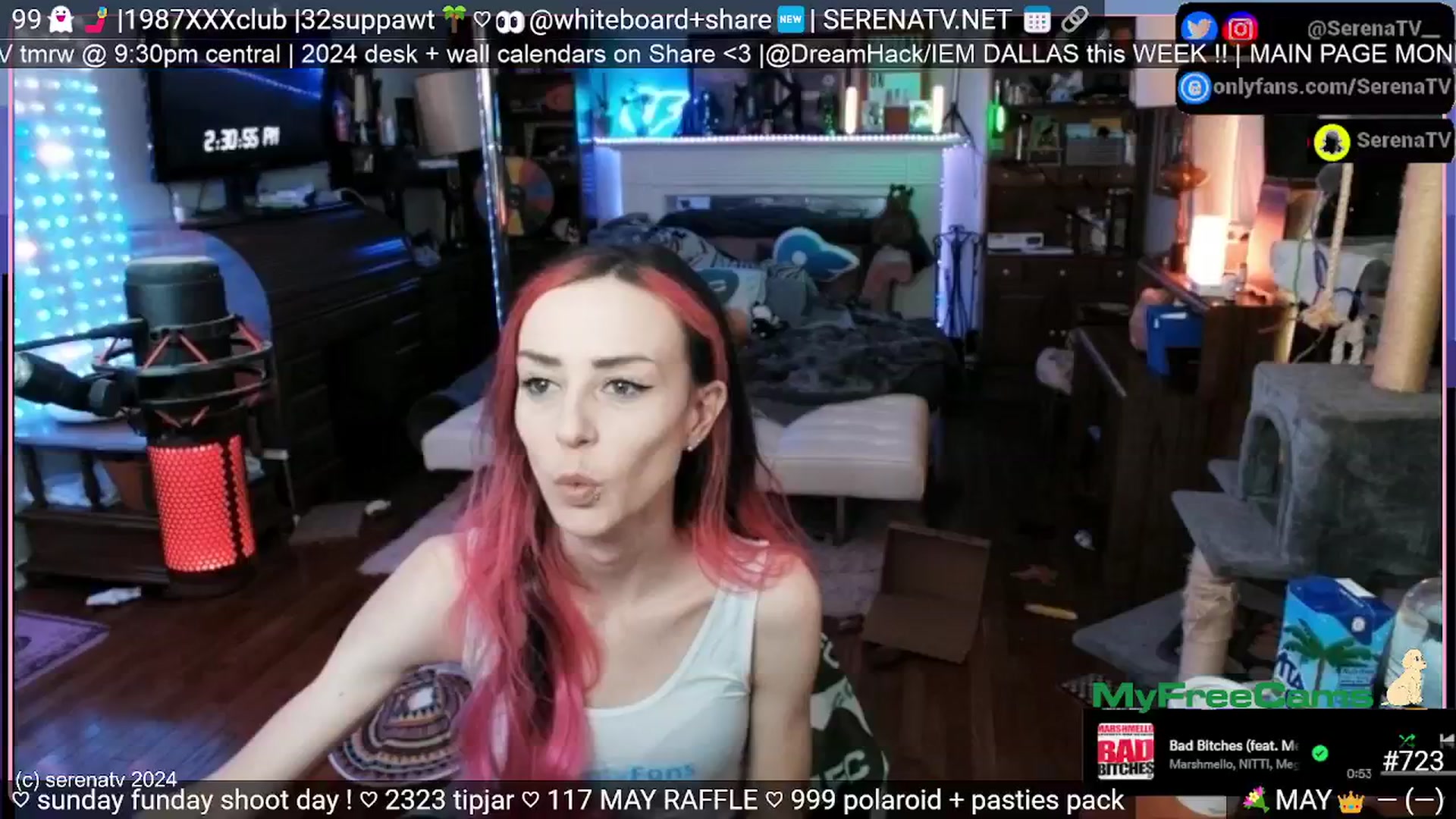 Gallery image thumbnail from serenatv's myfreecams stream on, 05/26/2024, 20:05 image 8 of 20