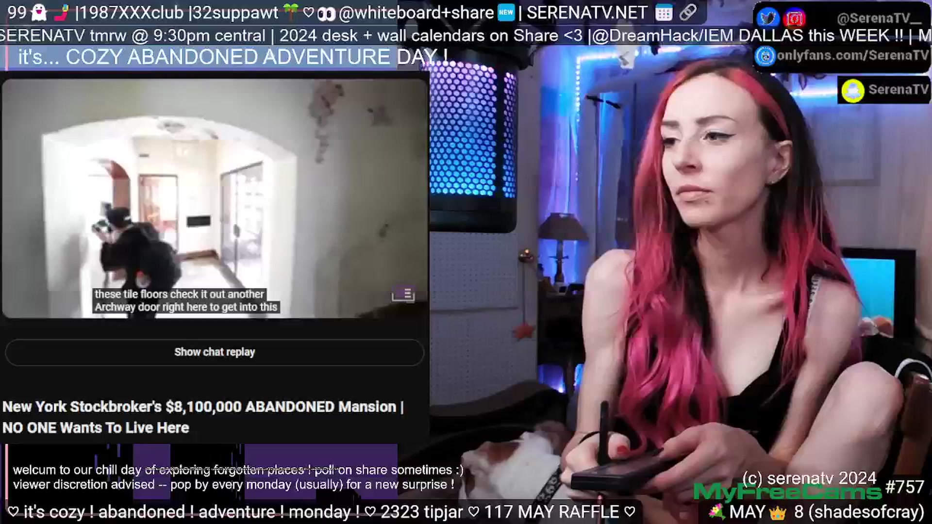 Gallery image thumbnail from serenatv's myfreecams stream on, 05/27/2024, 19:49 image 8 of 20