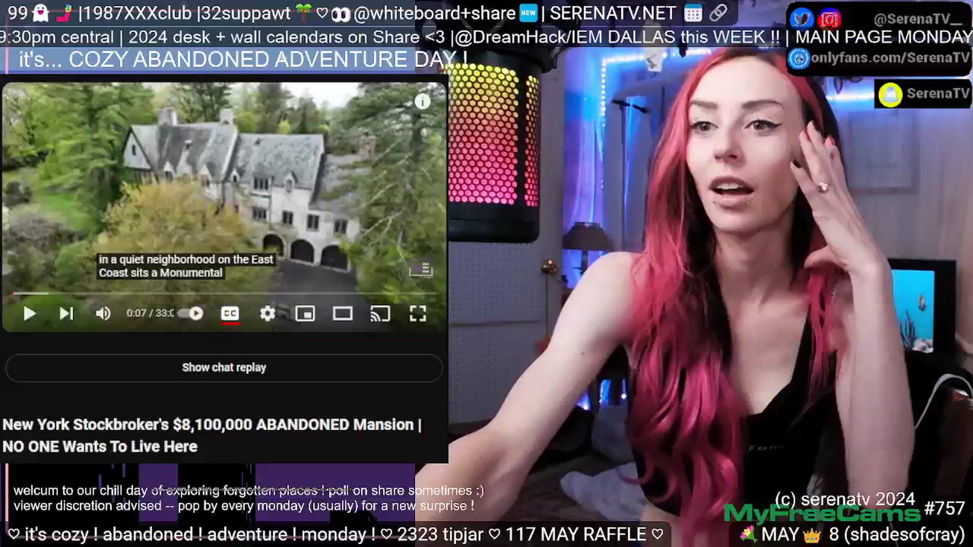 Gallery image thumbnail from serenatv's myfreecams stream on, 05/27/2024, 19:49 image 6 of 20