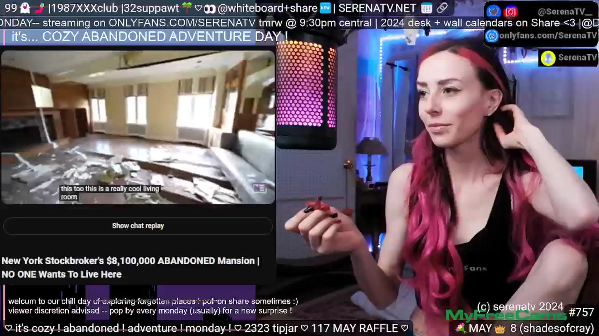 Gallery image thumbnail from serenatv's myfreecams stream on, 05/27/2024, 19:49 image 12 of 20