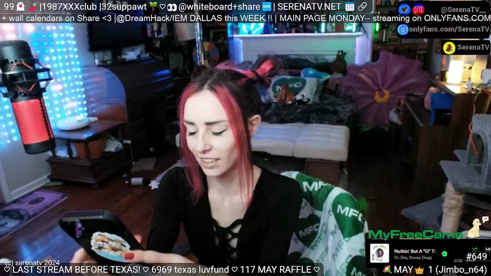 Gallery image thumbnail from serenatv's myfreecams stream on, 05/29/2024, 19:55 image 5 of 20
