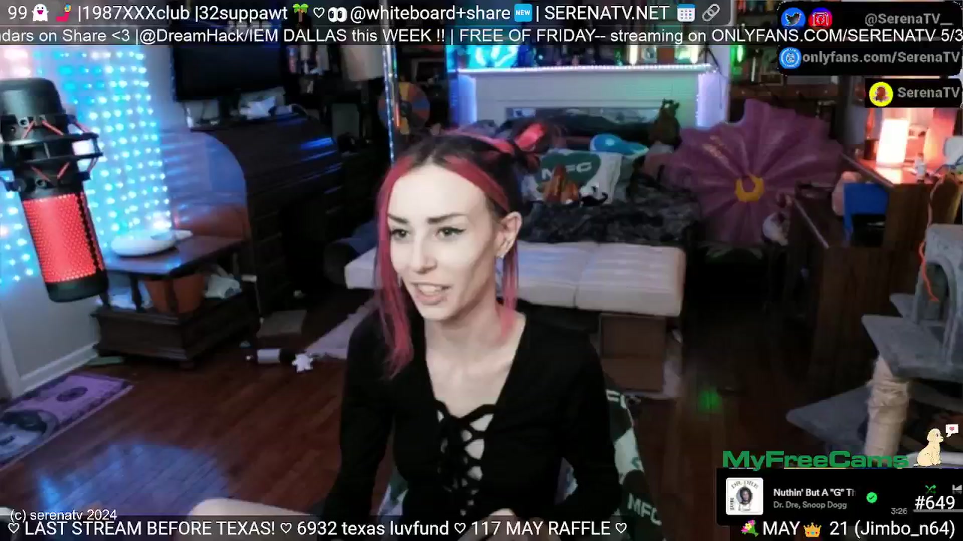 Gallery image thumbnail from serenatv's myfreecams stream on, 05/29/2024, 19:55 image 6 of 20