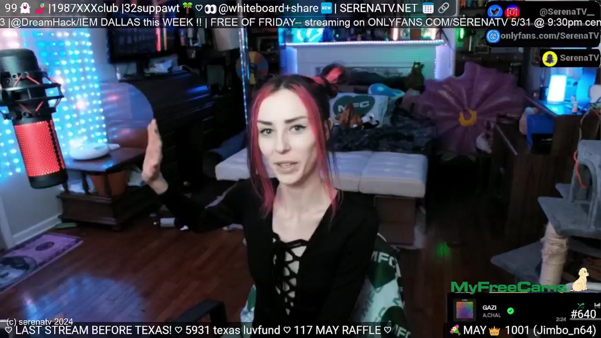 Gallery image thumbnail from serenatv's myfreecams stream on, 05/29/2024, 19:55 image 7 of 20