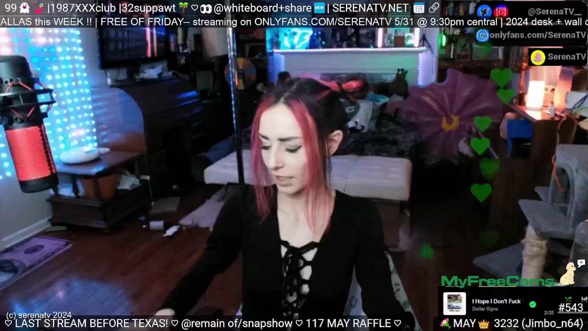 Gallery image thumbnail from serenatv's myfreecams stream on, 05/29/2024, 19:55 image 19 of 20