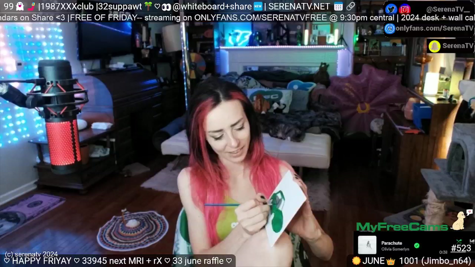 Gallery image thumbnail from serenatv's myfreecams stream on, 06/14/2024, 20:22 image 18 of 20