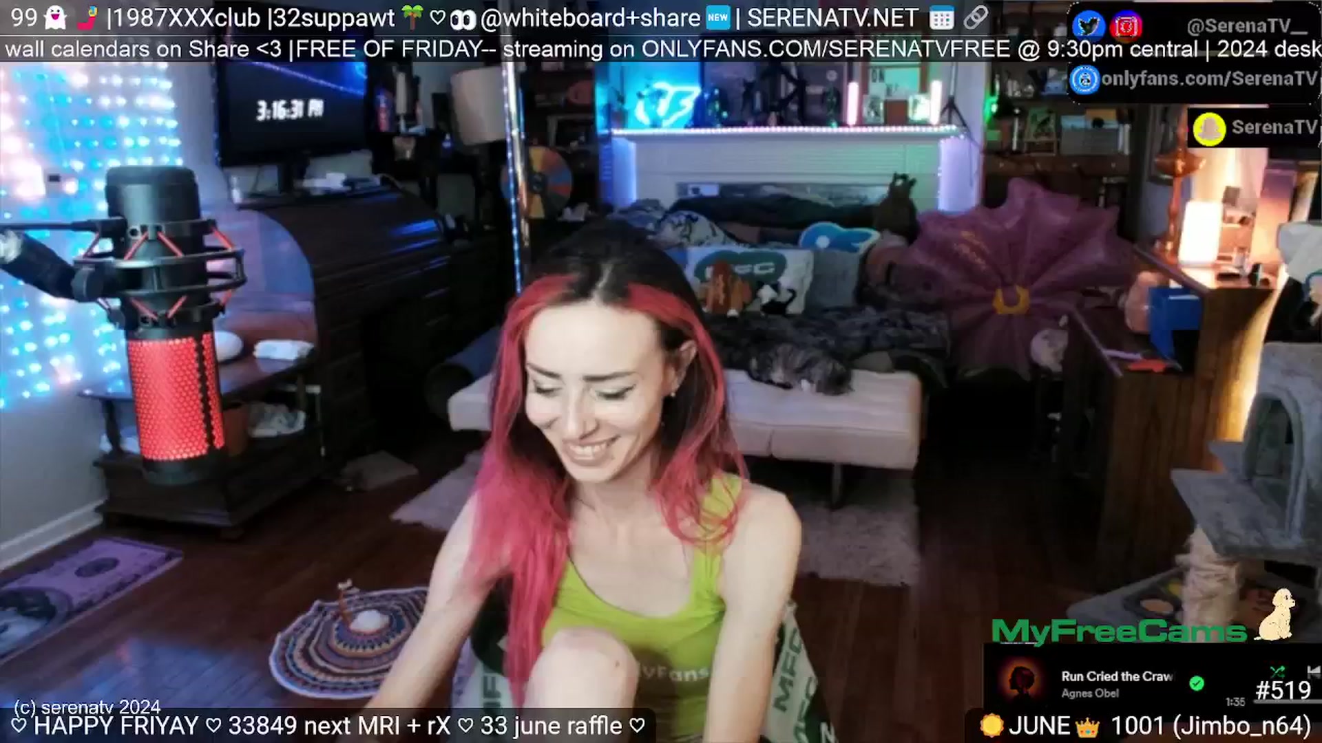 Gallery image thumbnail from serenatv's myfreecams stream on, 06/14/2024, 20:22 image 20 of 20