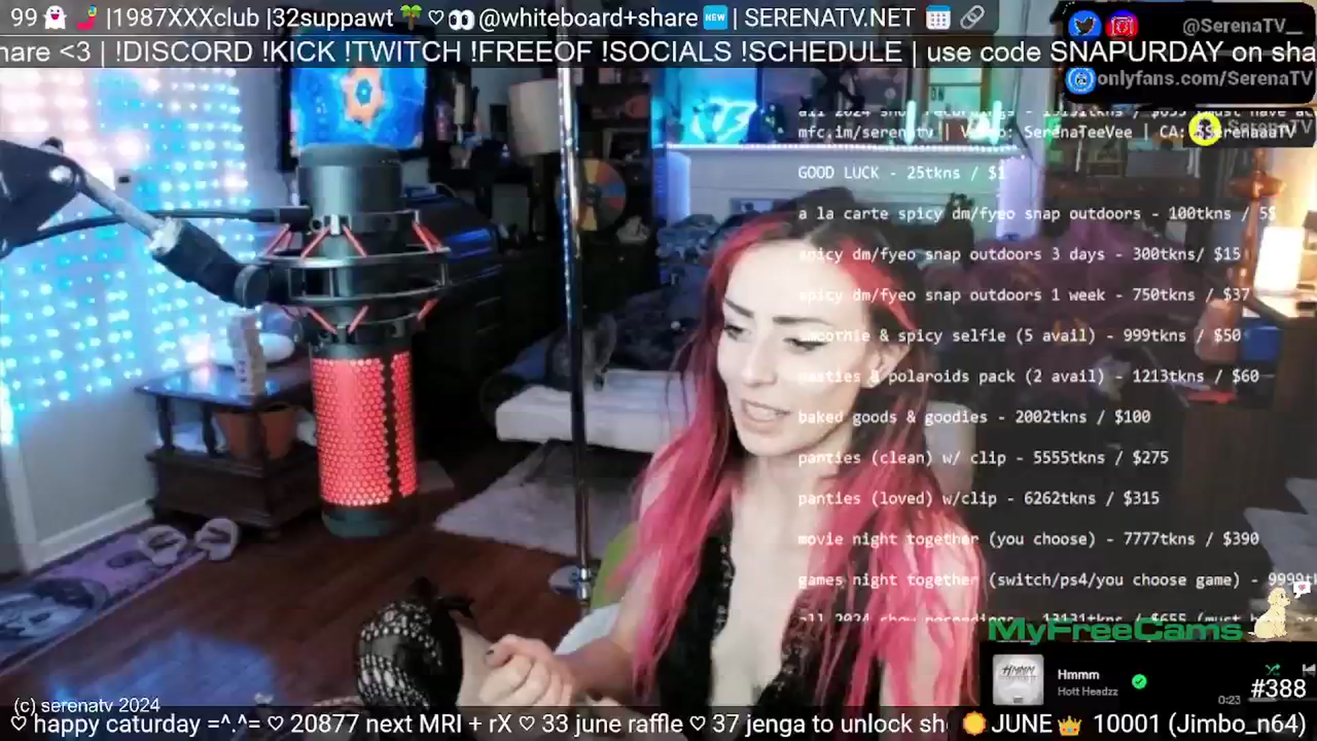 Gallery image thumbnail from serenatv's myfreecams stream on, 06/15/2024, 20:41 image 17 of 20