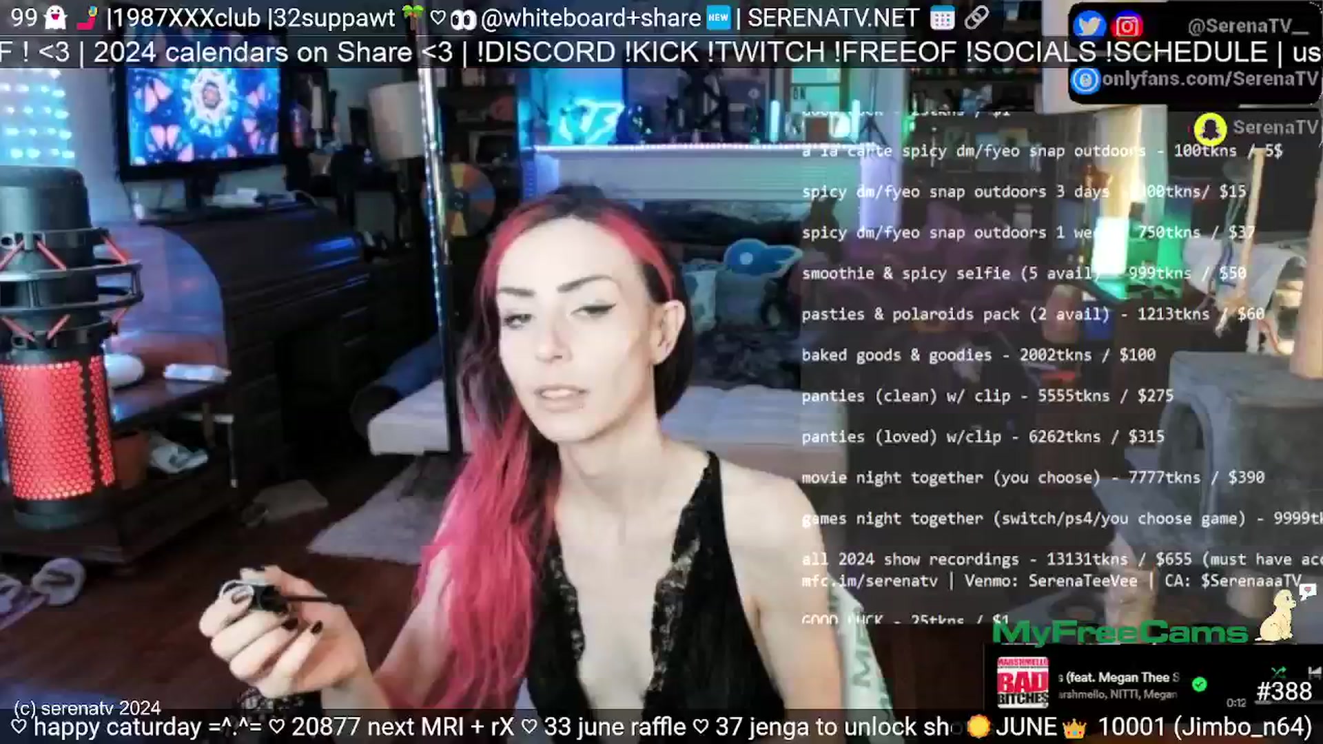 Gallery image thumbnail from serenatv's myfreecams stream on, 06/15/2024, 20:41 image 16 of 20