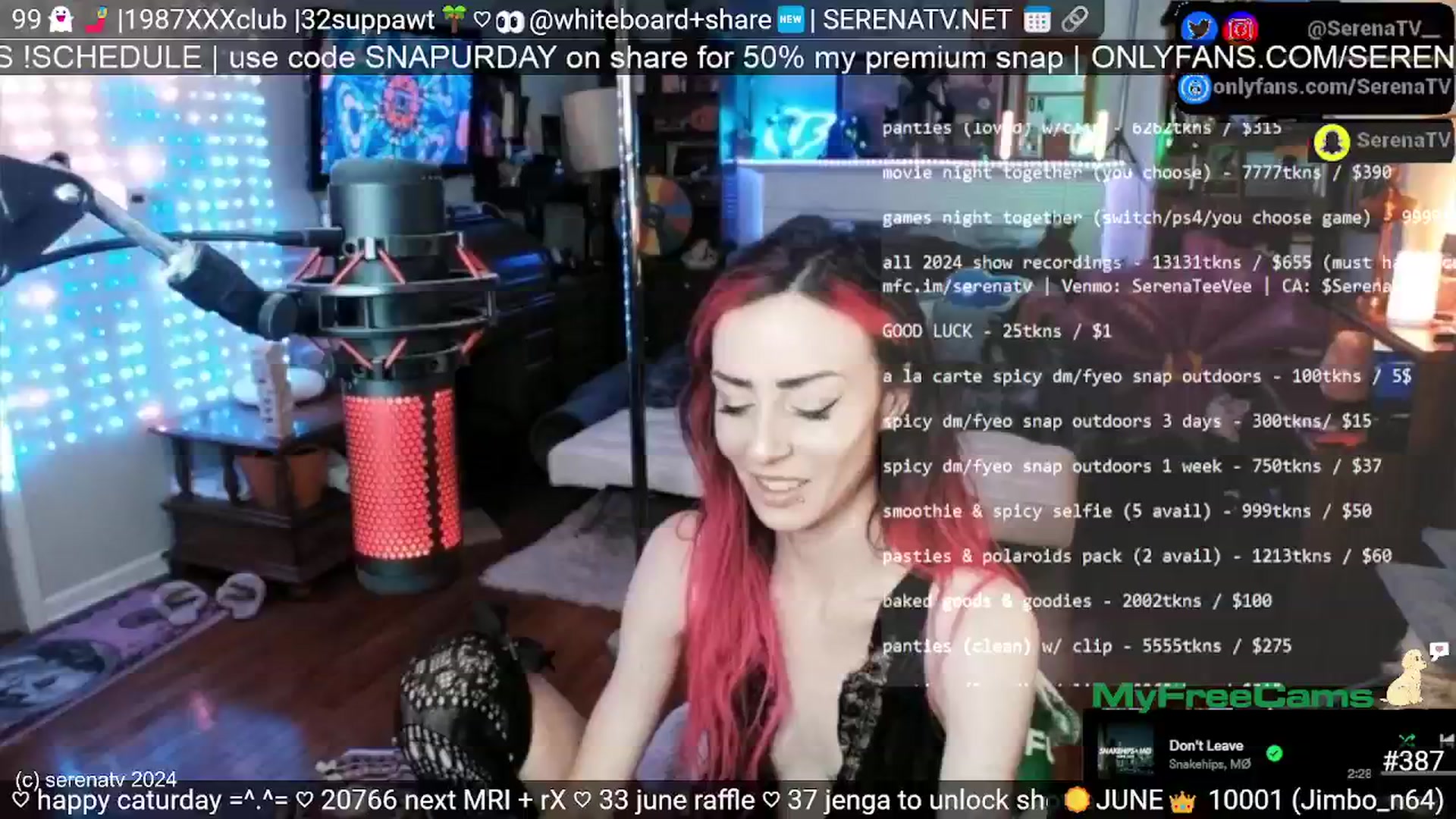 Gallery image thumbnail from serenatv's myfreecams stream on, 06/15/2024, 20:41 image 19 of 20