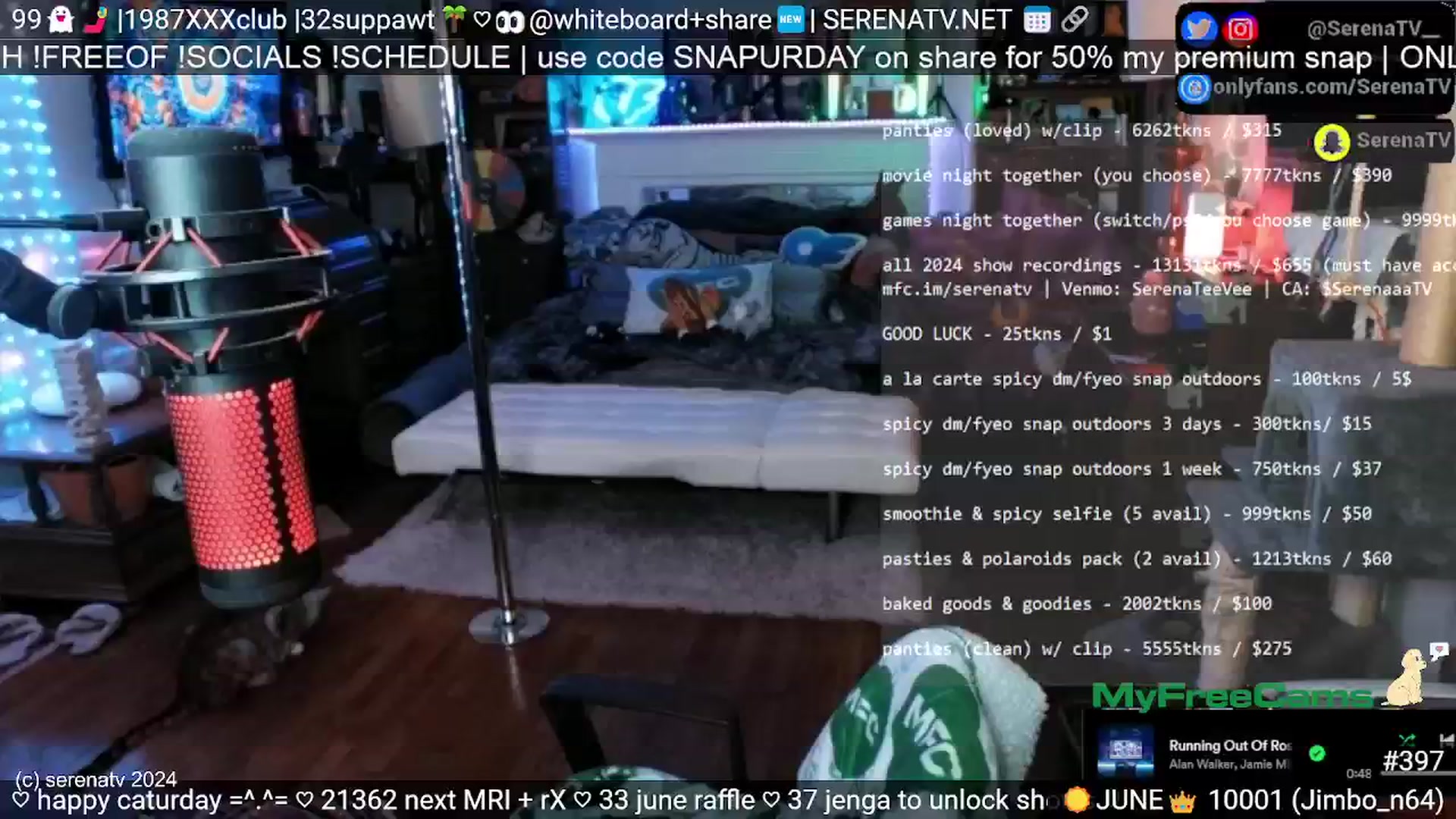 Gallery image thumbnail from serenatv's myfreecams stream on, 06/15/2024, 20:41 image 11 of 20