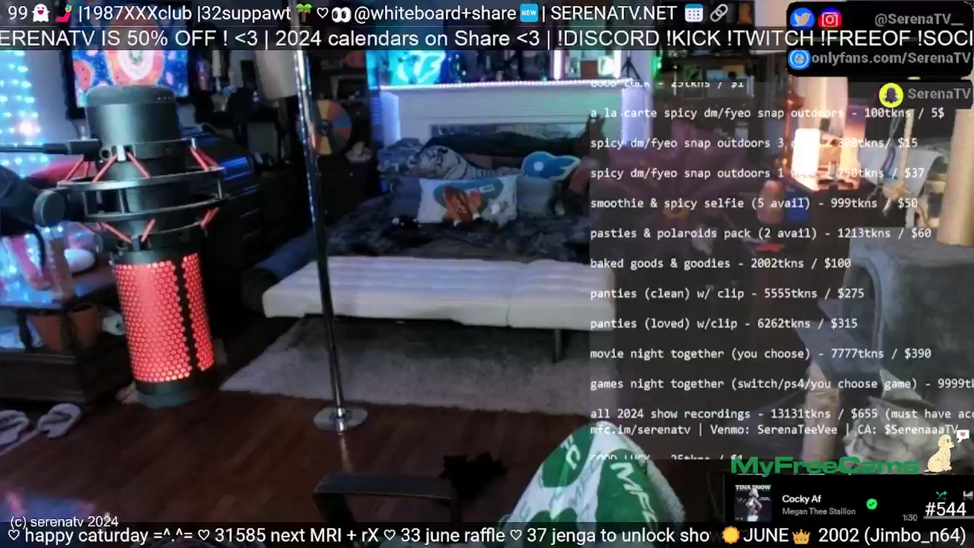 Gallery image thumbnail from serenatv's myfreecams stream on, 06/15/2024, 20:41 image 8 of 20