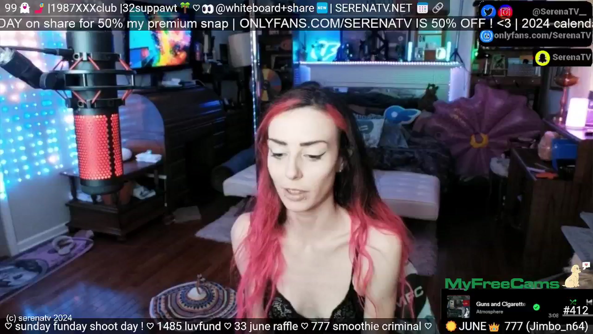 Gallery image thumbnail from serenatv's myfreecams stream on, 06/16/2024, 20:11 image 6 of 20
