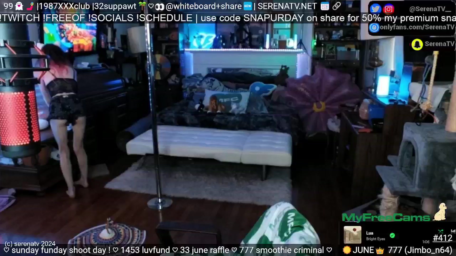 Gallery image thumbnail from serenatv's myfreecams stream on, 06/16/2024, 20:11 image 7 of 20