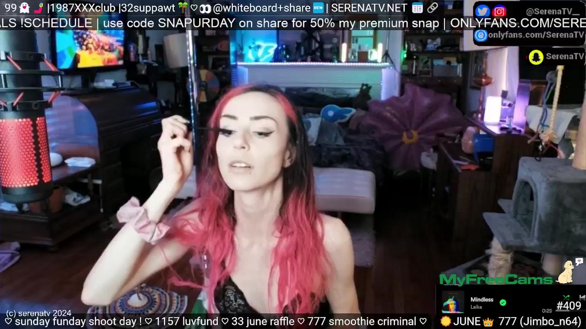 Gallery image thumbnail from serenatv's myfreecams stream on, 06/16/2024, 20:11 image 16 of 20