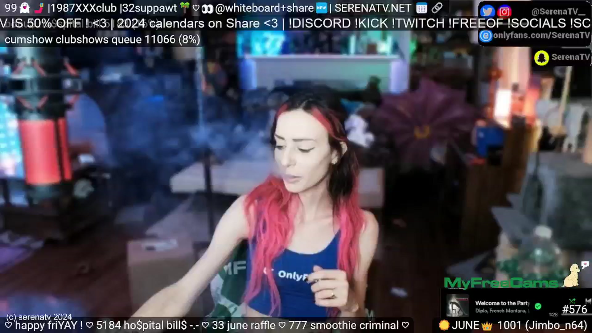 Gallery image thumbnail from serenatv's myfreecams stream on, 06/21/2024, 20:32 image 6 of 20